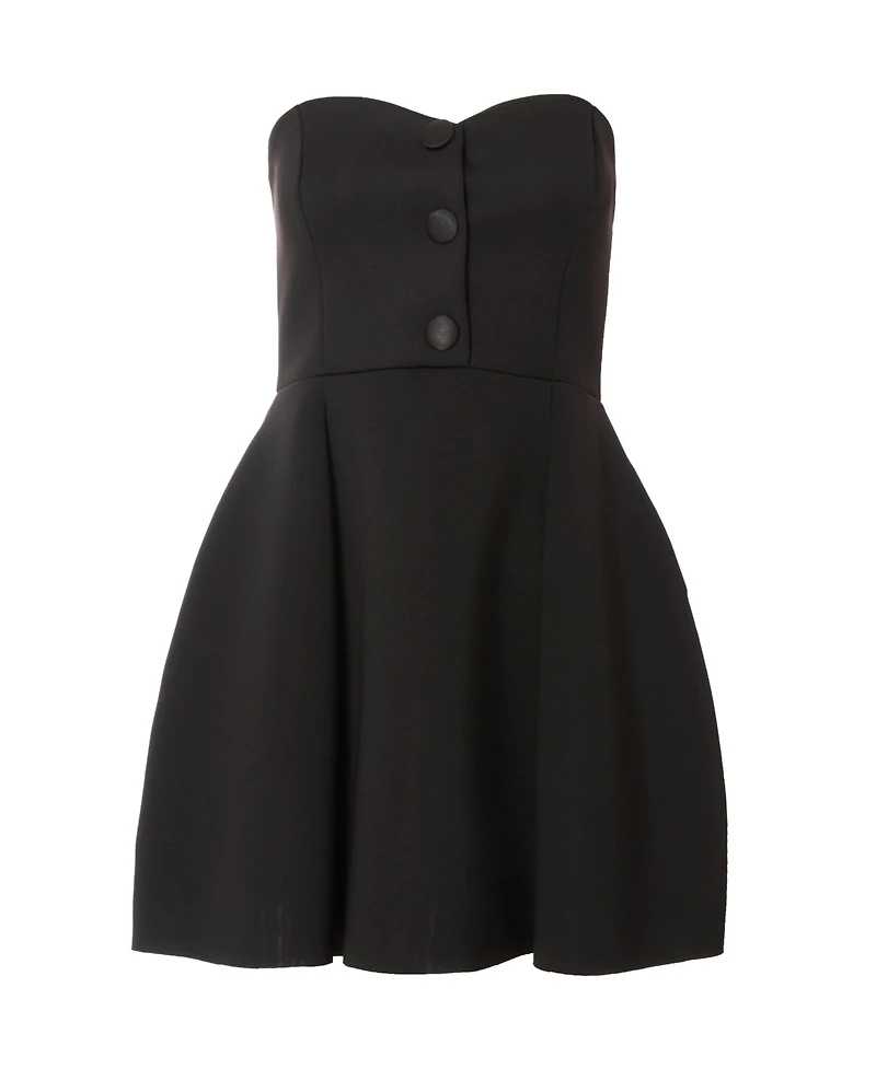 Quiz Women's Scuba Foam Mini Dress With Button