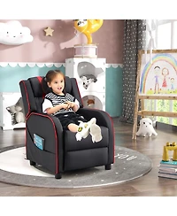 Gouun Kids Recliner Chair with Side Pockets and Footrest