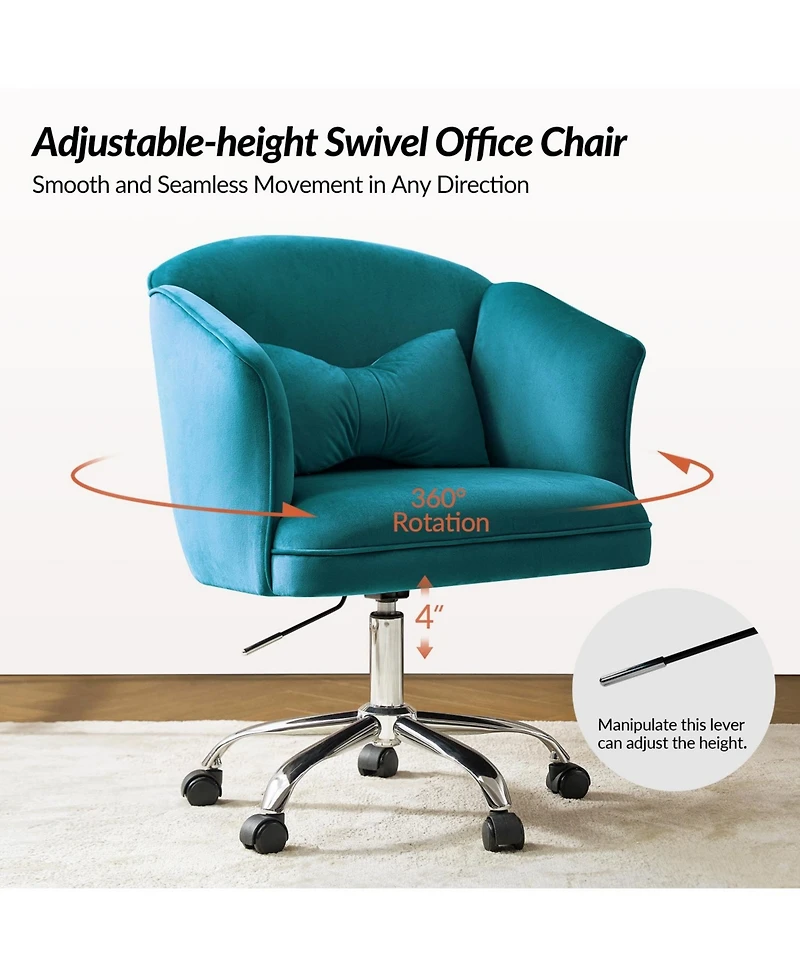 Hulala Home Samuel Modern Office Chair with Flared Arm