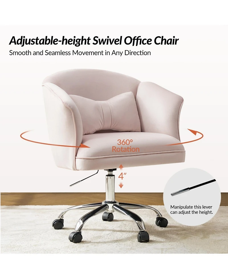 Hulala Home Samuel Modern Office Chair with Flared Arm