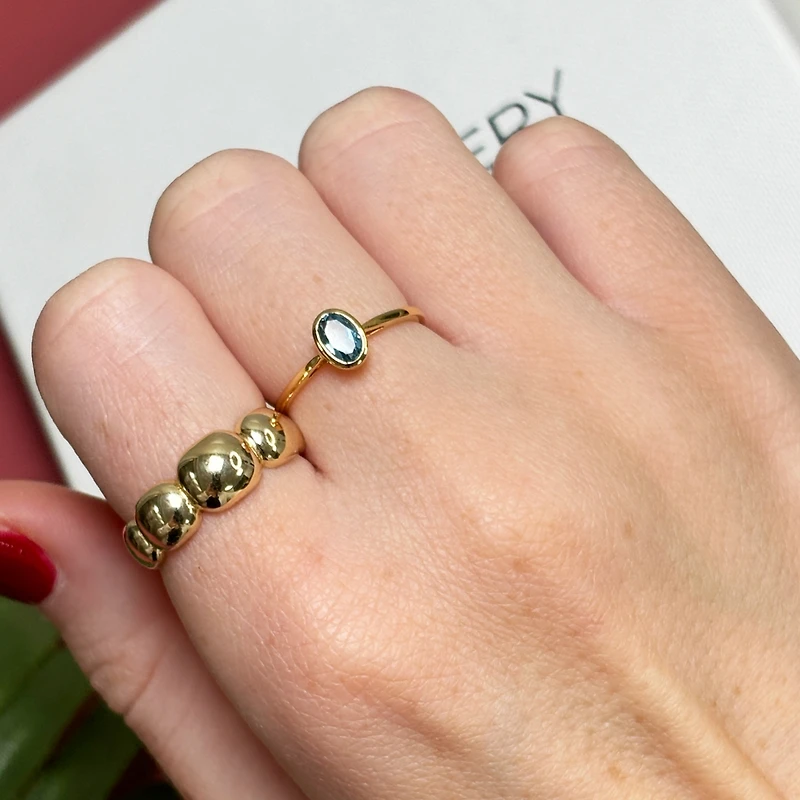 The Lovery Gold Bubble Ring 14K Gold