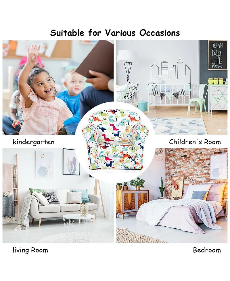 Gouun Household Toddler Furnishings Children Armrest Cute Lovely Single Sofa