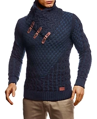 Leif Nelson Men's Chunky Knit Pullover Sweater
