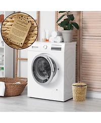 Casafield Hyacinth Trash Can with Lid and Liner - Natural, Woven Waste Basket for Garbage in the Bathroom, Bedroom, Laundry Room, Home Office