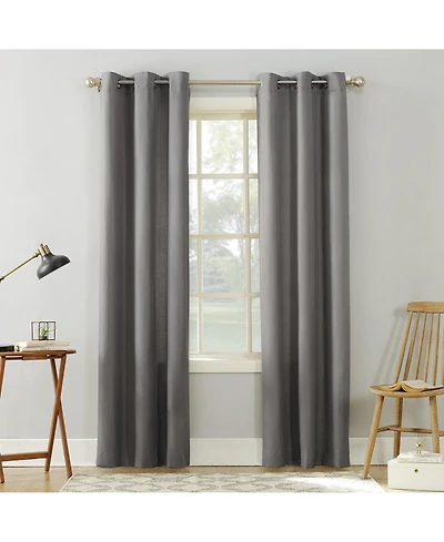 Valerie Heathered Texture Semi-Sheer Grommet Curtain Panel