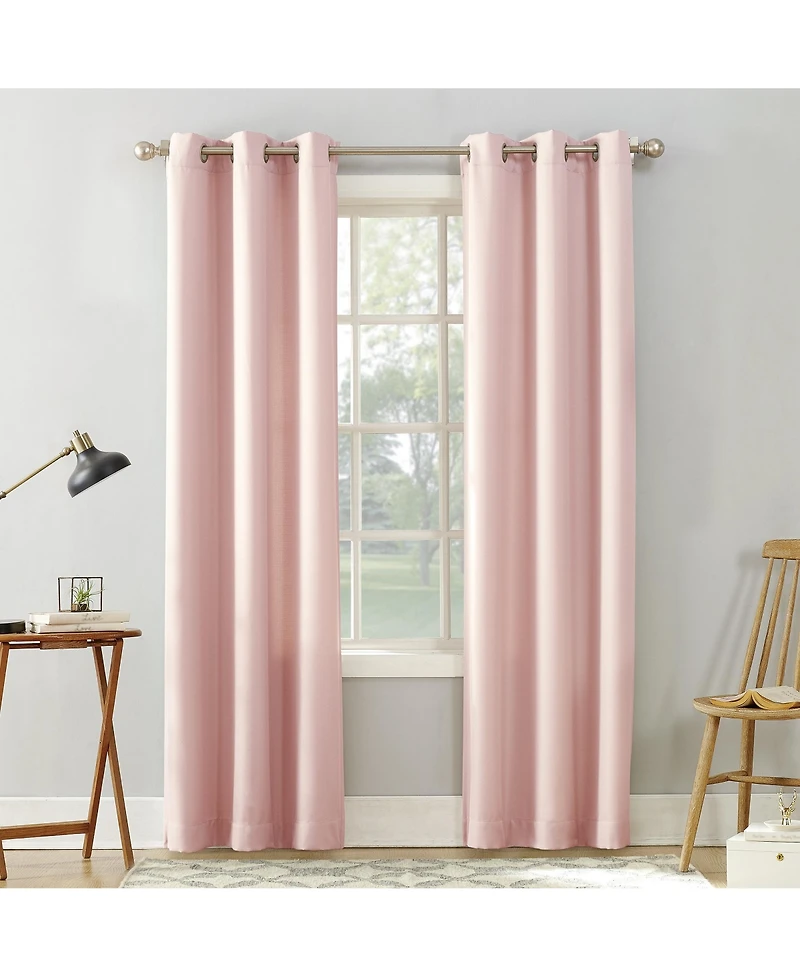 Valerie Heathered Texture Semi-Sheer Grommet Curtain Panel