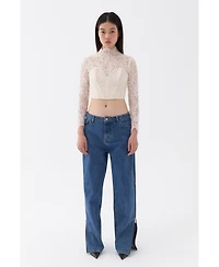 Nocturne Women's Corset-Look Lace Blouse