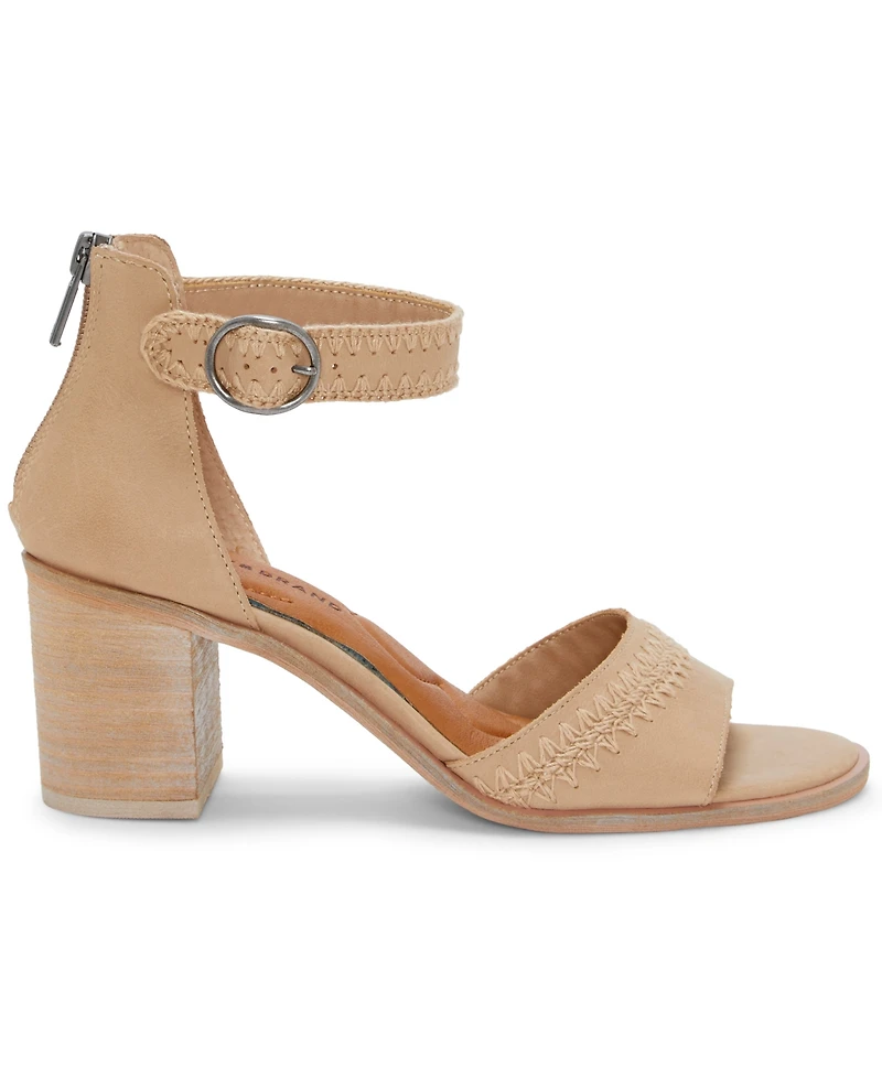 Lucky Brand Women's Shivona Whipstitch Block-Heel Dress Sandals