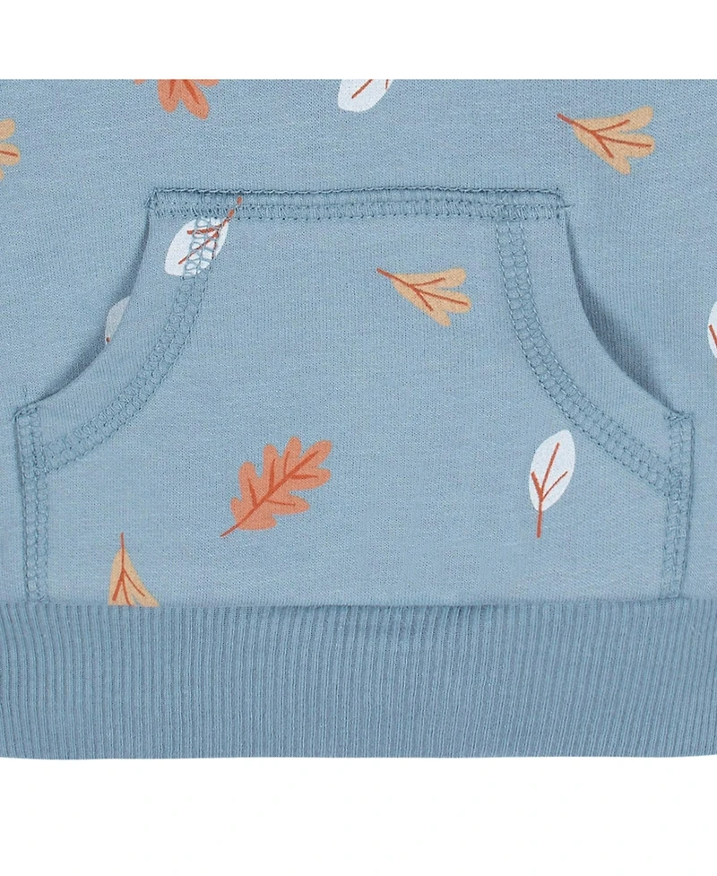 Gerber Toddler Boys Blue Leaves Sweatshirt & Pant Set