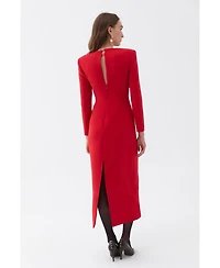 Nocturne Women's Square Neck Midi Dress