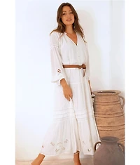 Paneros Clothing Women's Embroidered Lace Stevie Dress in White