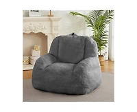 gaomon Giant Bean Bag Chair, Faux Fur Stuffed Bean Bag Couch with Filler, Bean Bag Chair for Adults, Big Lazy Sofa Floor Sofa with Handle