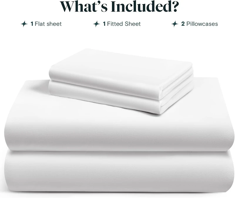 LuxClub 4-Pc Rayon from Bamboo Sheet Set – Cooling & Soft Luxury