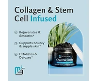 M3 | Charcoal Exfoliating Body Scrub | with Collagen | 12 oz
