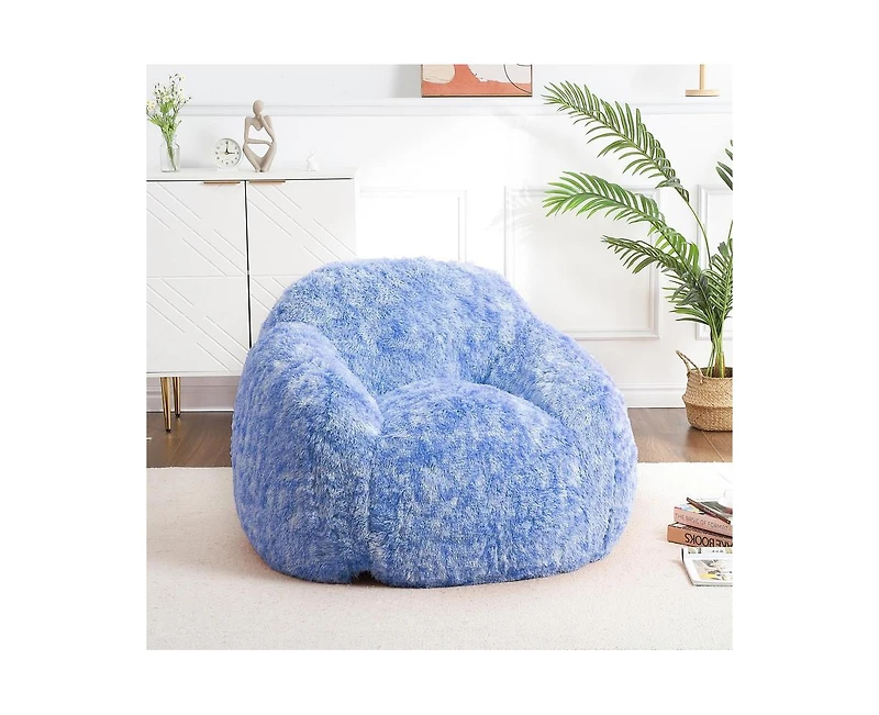 gaomon Bean Bag Chair, Faux Fur Kids Bean Bag Chair for Gaming Reading, Adult Bean Bag Couch with Armrest High-Density Foam Beanbag Chair Lazy Couch S