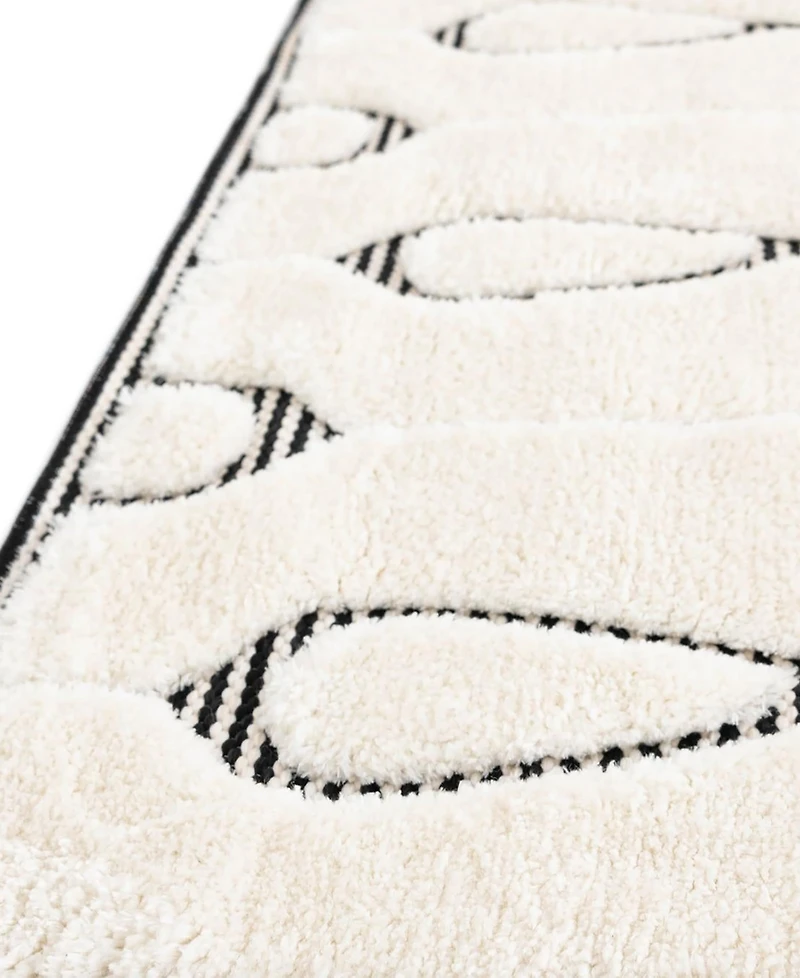 Bayshore Home Textured Tones Drops 2'7"x8' Runner Area Rug