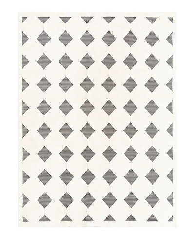 Bayshore Home Textured Tones Diamonds 9'x12' Area Rug