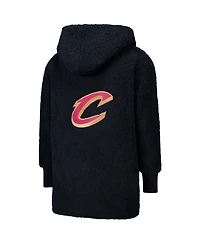 Jill Martin Men's and Women's The Best Lounger World Black Cleveland Cavaliers Oversized Open-Front Hoodie Sweater