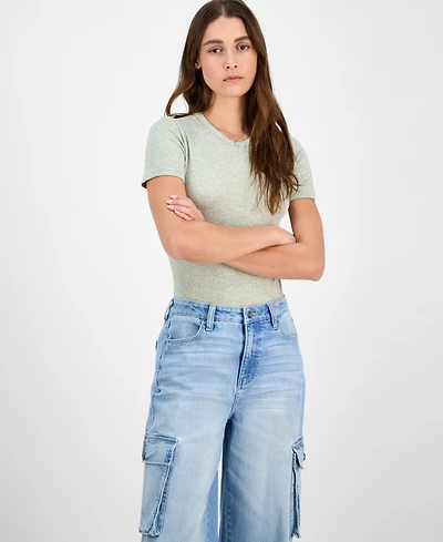 Planet Heart Juniors' Short-Sleeve Seamless Bodysuit