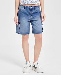 Indigo Rein Juniors' Cargo Denim Jorts