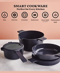 Alva Neat 5-Piece Nesting Cookware Set – Stackable Nonstick Pots & Pans - Space-Saving Design for Apartments, RVs & Compact Storage