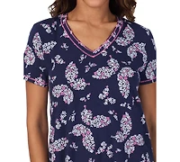 Cuddl Duds Women's Printed Short-Sleeve Sleepshirt