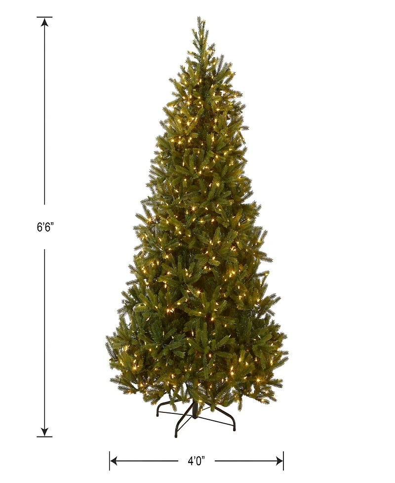 National Tree Company 6.5' Feel Real Jersey Fraser Fir Medium Tree with 900 Dual Color Led Lights