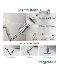 Aquasure Multi-Stage Shower Filter with Replaceable Cartridge