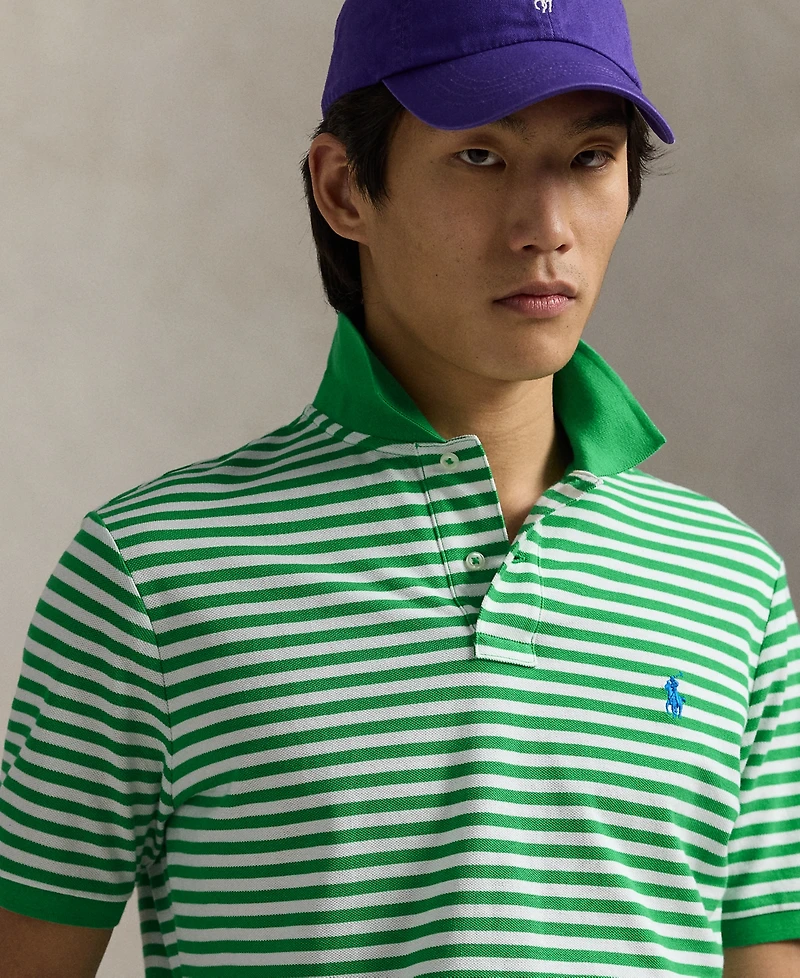 Polo Ralph Lauren Men's Classic-Fit Striped Mesh Polo Shirt
