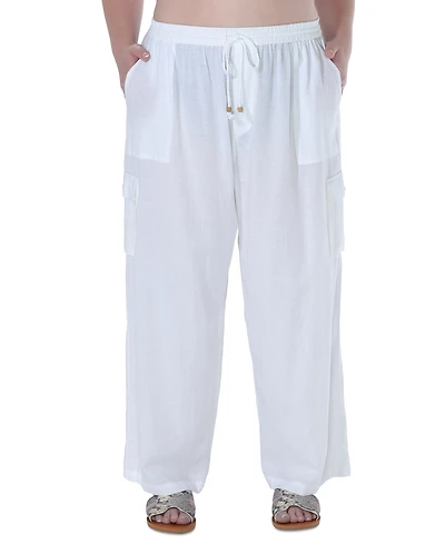 Raviya Plus High Rise Pull-On Cover-Up Cargo Pants