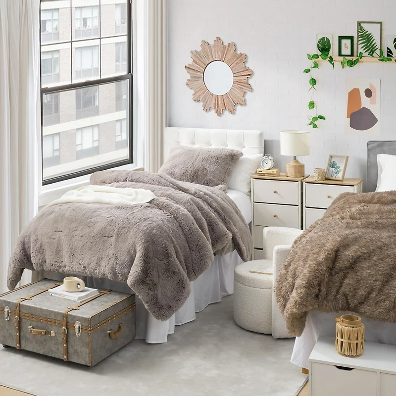 Chunky Bunnies - Coma Inducer Oversized Comforter Set - Taupewood