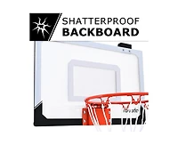Ropoda Mini Basketball Hoop, Indoor Basketball Hoop for Kids, Mini Hoop with 4 Balls Over The Door Basketball Hoop 17"×12" Shatter Resistant Back