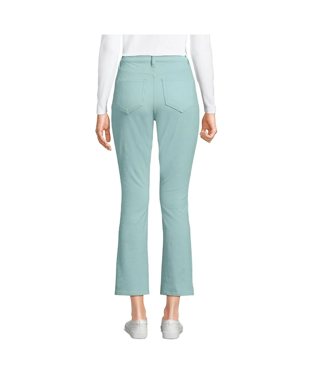 Francesca's Harper Heritage High Rise Kick Crop White Jeans