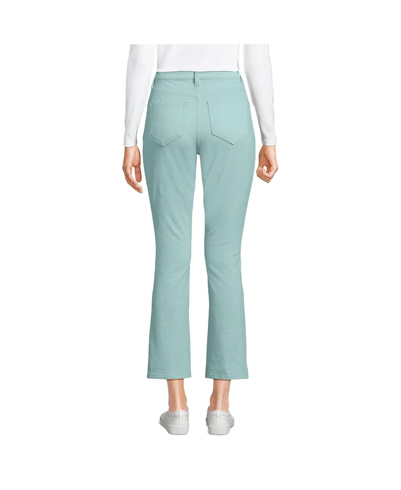 Lands' End Women's High Rise Corduroy Kick Crop Pants