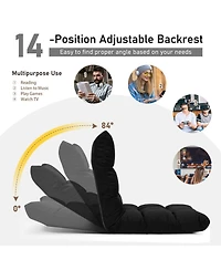 Gouun 14-Position Adjustable Folding Lazy Gaming Sofa