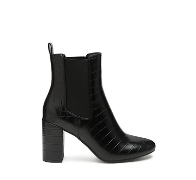 Babbel Faux Leather Block Heel Ankle Boots Women