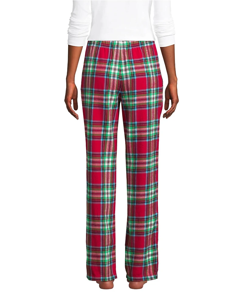 Lands' End Women's Print Flannel Pajama Pants