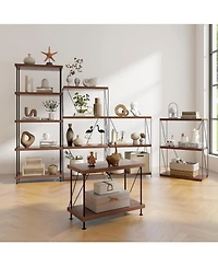 Gouun 4-Tier Multipurpose Display Rack with Metal Frame-4-Tier