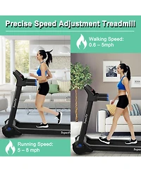 Gymax Folding Electric Treadmill 3.0HP Exercise Running Machine w/ App Control