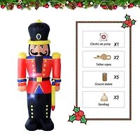 Homcom 6' Christmas Inflatable Nutcracker Toy Soldier with Led Lights,