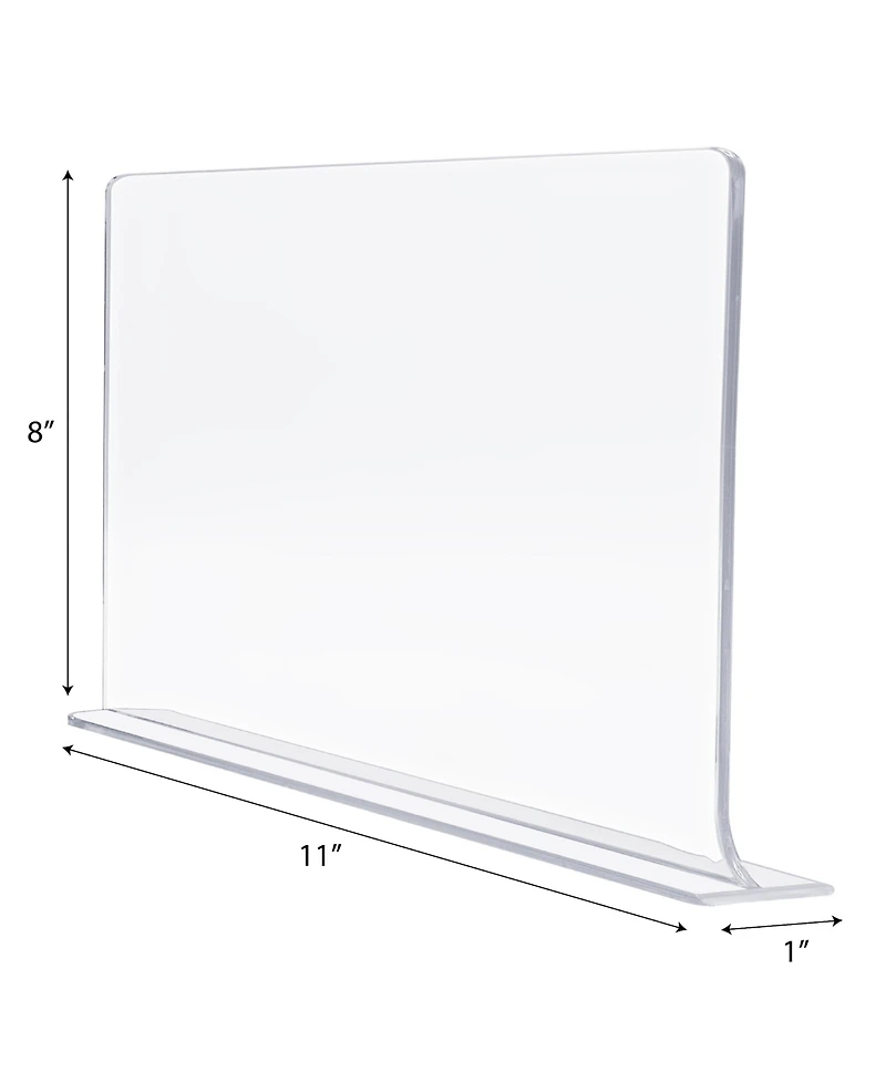 Sorbus Acrylic Adhesive Shelf Divider Organizers, w/Self Adhesive Tape, Great for Closet Organization, Separating, Kitchen Cabinets and more 6-Pack