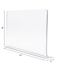 Sorbus Acrylic Adhesive Shelf Divider Organizers, w/Self Adhesive Tape, Great for Closet Organization, Separating, Kitchen Cabinets and more 6-Pack