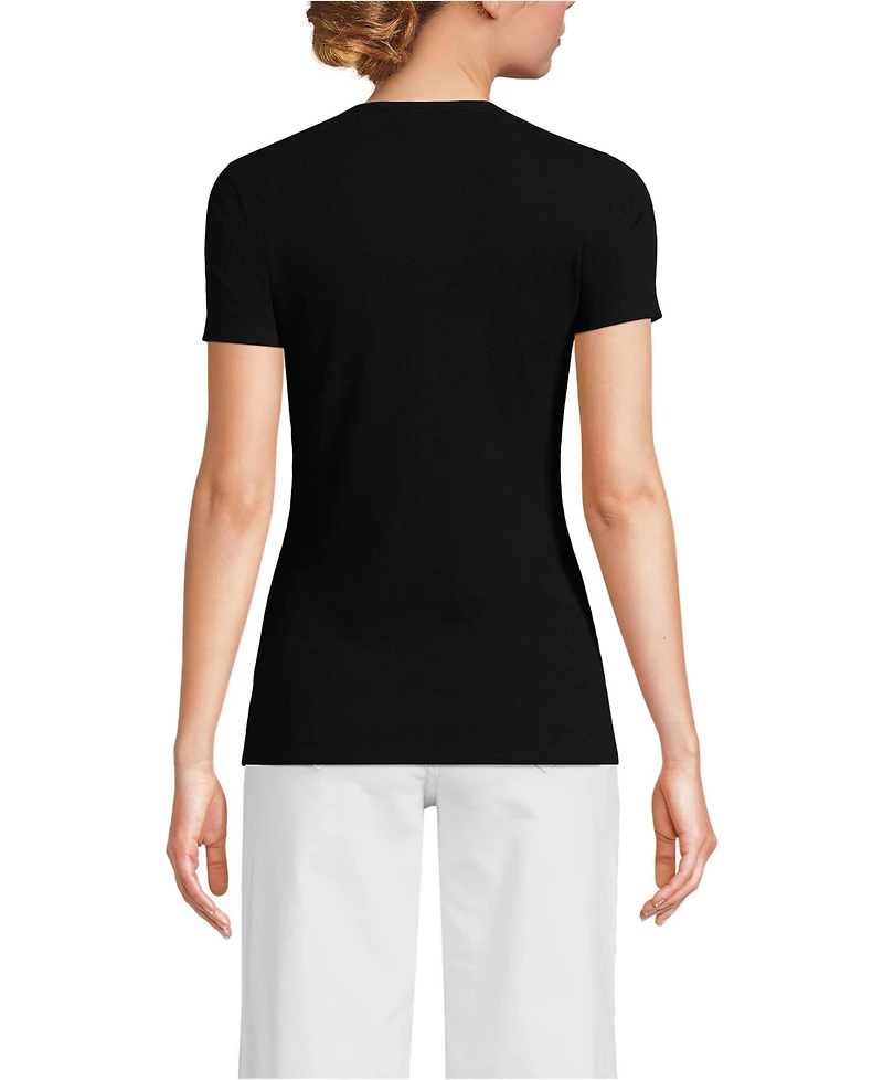 Lands' End Women's Micro Rib T-Shirt