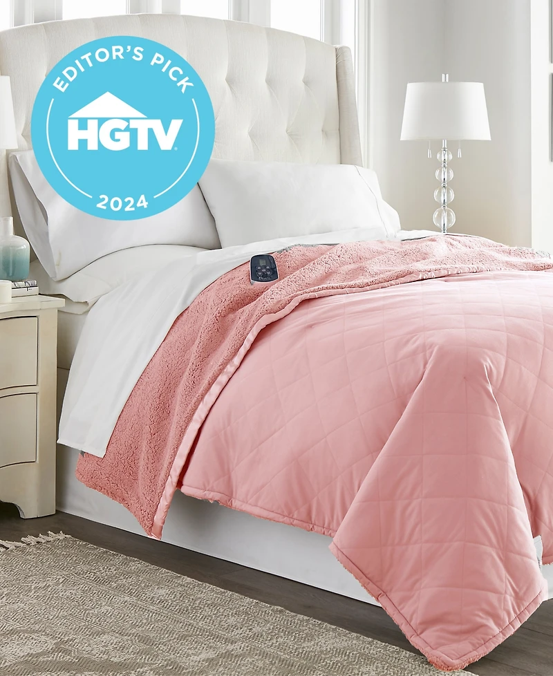 Shavel Reversible Micro Flannel to Sherpa Electric Blanket