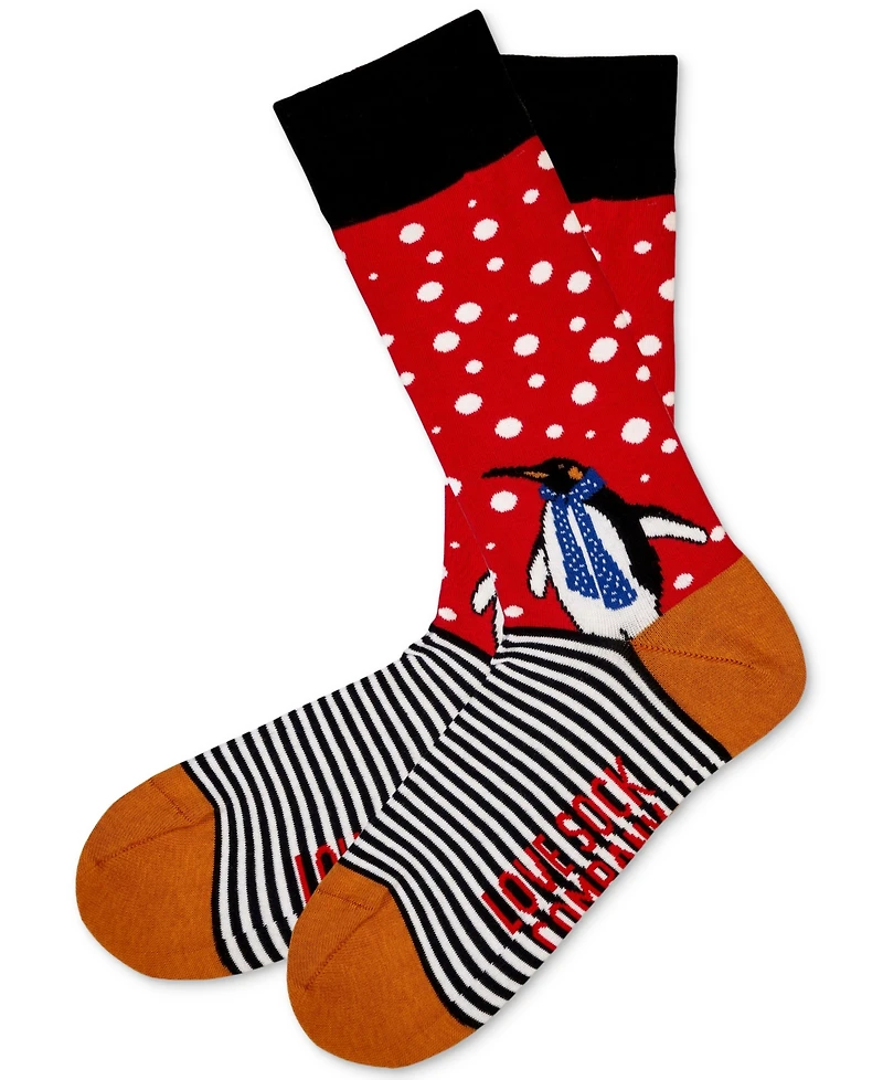Love Sock Company Men's Christmas Novelty Luxury Unisex Crew Socks Bundle Fun Colorful Socks, Pack of 3