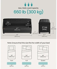 Upholstered Storage Bench with Hidden Compartment and Legs for End of Bed