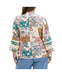 City Chic Plus Whimsical Print Shirt