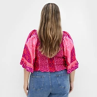 City Chic Plus Samara Print Top