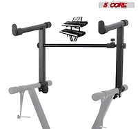 5 Core Double Keyboard Stand 2 Tier Keyboard Music Electric Piano Stand Metal X Style On Stage Stand Adjustable Two Tier Keyboard Rack -Ks 2T
