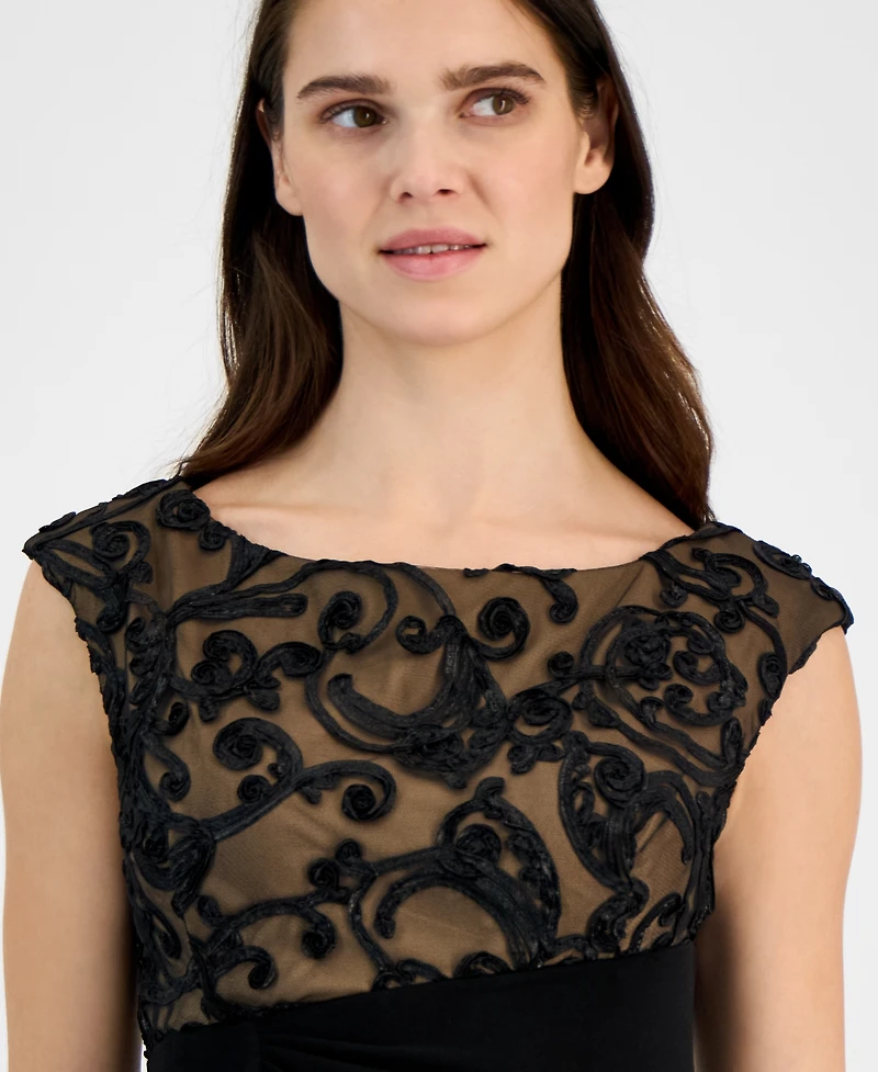 Connected Petite Embroidered Gown